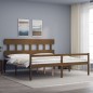 vidaXL Cama personas mayores cabecero madera marrón miel 200x200 cm vidaXL Cama personas mayores cabecero madera marrón miel 200x200 cm