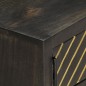 vidaXL Mesa de centro madera maciza de mango negro y dorado 90x50x35cm vidaXL Mesa de centro madera maciza de mango negro y dorado 90x50x35cm