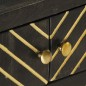 vidaXL Mesa de centro madera maciza de mango negro y dorado 90x50x35cm vidaXL Mesa de centro madera maciza de mango negro y dorado 90x50x35cm