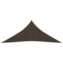 vidaXL Toldo de vela marrón HDPE 160 g/m² 3x3x3 m