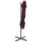 vidaXL Sombrilla voladiza con cubierta doble burdeos 250x250 cm vidaXL Sombrilla voladiza con cubierta doble burdeos 250x250 cm
