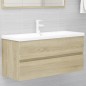 vidaXL Mueble con lavabo madera de ingeniería roble Sonoma vidaXL Mueble con lavabo madera de ingeniería roble Sonoma