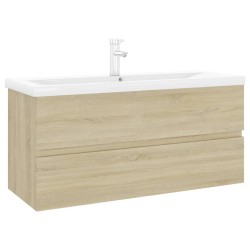 vidaXL Mueble con lavabo madera de ingeniería roble Sonoma