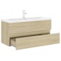 vidaXL Mueble con lavabo madera de ingeniería roble Sonoma vidaXL Mueble con lavabo madera de ingeniería roble Sonoma