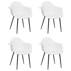 vidaXL Sillas de comedor 4 unidades blancas PP