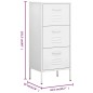 vidaXL Armario de almacenamiento acero blanco 42,5x35x101,5 cm vidaXL Armario de almacenamiento acero blanco 42,5x35x101,5 cm