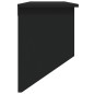 vidaXL Perchero de pared madera contrachapada negro y ratán natural