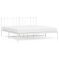 vidaXL Estructura de cama de metal con cabecero blanco 180x200 cm