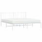 vidaXL Estructura de cama de metal con cabecero blanco 180x200 cm