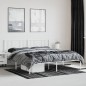 vidaXL Estructura de cama de metal con cabecero blanco 180x200 cm