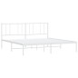 vidaXL Estructura de cama de metal con cabecero blanco 180x200 cm