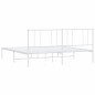 vidaXL Estructura de cama de metal con cabecero blanco 180x200 cm
