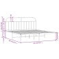 vidaXL Estructura de cama con cabecero metal negro 160x200 cm