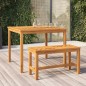 vidaXL Mesa de comedor de jardín madera maciza de acacia 90x90x74 cm