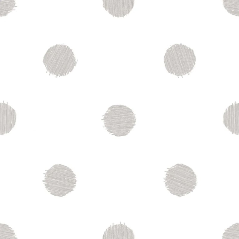 Urban Friends & Coffee Papel de pared puntos blanco y gris Urban Friends & Coffee Papel de pared puntos blanco y gris
