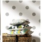 Urban Friends & Coffee Papel de pared puntos blanco y gris Urban Friends & Coffee Papel de pared puntos blanco y gris