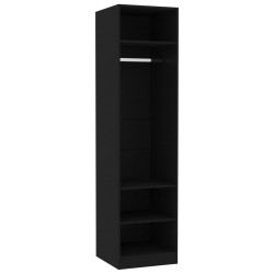 vidaXL Armario de madera contrachapada negro 50x50x200 cm