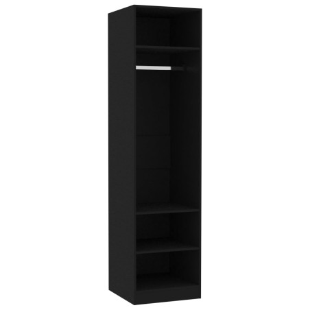 vidaXL Armario de madera contrachapada negro 50x50x200 cm