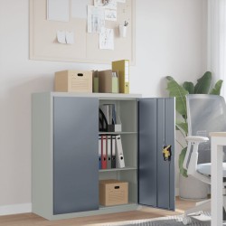 vidaXL Armario archivador acero gris claro y gris oscuro 90x40x105 cm