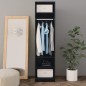 vidaXL Armario de madera contrachapada negro 50x50x200 cm vidaXL Armario de madera contrachapada negro 50x50x200 cm