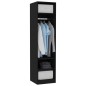 vidaXL Armario de madera contrachapada negro 50x50x200 cm vidaXL Armario de madera contrachapada negro 50x50x200 cm