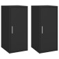 vidaXL Muebles zapateros 2 uds madera contrachapada negro 32x35x70 cm