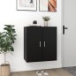 vidaXL Muebles zapateros 2 uds madera contrachapada negro 32x35x70 cm