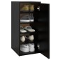 vidaXL Muebles zapateros 2 uds madera contrachapada negro 32x35x70 cm