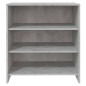 vidaXL Aparador de madera contrachapada gris hormigón 70x40,5x75 cm vidaXL Aparador de madera contrachapada gris hormigón 70x40,5x75 cm