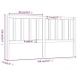 vidaXL Cabecero de cama madera maciza de pino 186x4x100 cm vidaXL Cabecero de cama madera maciza de pino 186x4x100 cm