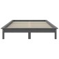 vidaXL Estructura de cama madera maciza de pino gris 120x200 cm vidaXL Estructura de cama madera maciza de pino gris 120x200 cm