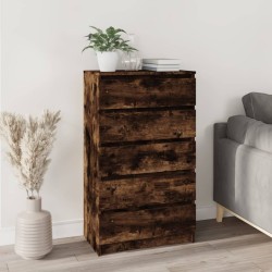 vidaXL Cómoda de madera contrachapada roble ahumado 60x36x103 cm