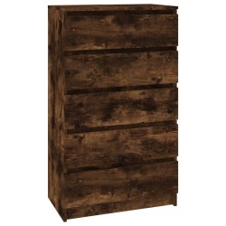 vidaXL Cómoda de madera contrachapada roble ahumado 60x36x103 cm