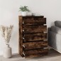 vidaXL Cómoda de madera contrachapada roble ahumado 60x36x103 cm vidaXL Cómoda de madera contrachapada roble ahumado 60x36x103 cm
