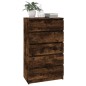 vidaXL Cómoda de madera contrachapada roble ahumado 60x36x103 cm vidaXL Cómoda de madera contrachapada roble ahumado 60x36x103 cm
