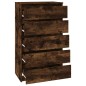 vidaXL Cómoda de madera contrachapada roble ahumado 60x36x103 cm vidaXL Cómoda de madera contrachapada roble ahumado 60x36x103 cm