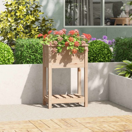 vidaXL Jardinera de madera maciza de pino 54x34,5x81 cm