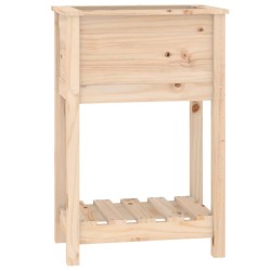 vidaXL Jardinera de madera maciza de pino 54x34,5x81 cm