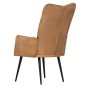 vidaXL Sillón orejero de cuero auténtico marrón canela vidaXL Sillón orejero de cuero auténtico marrón canela