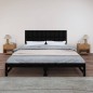 vidaXL Cabecero de cama de pared madera maciza pino negro 185x3x60 cm vidaXL Cabecero de cama de pared madera maciza pino negro 185x3x60 cm