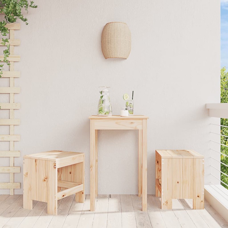 vidaXL Taburetes de jardín 2 uds madera maciza de pino 40x36x45 cm vidaXL Taburetes de jardín 2 uds madera maciza de pino 40x36x45 cm