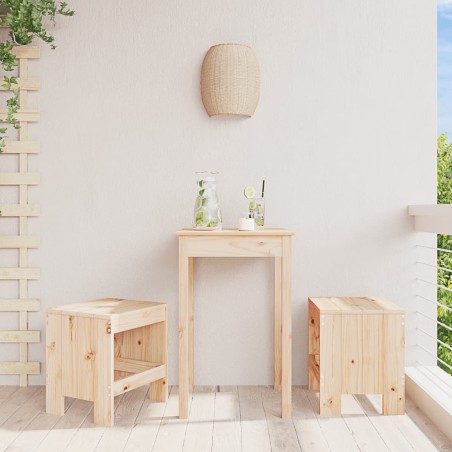 vidaXL Taburetes de jardín 2 uds madera maciza de pino 40x36x45 cm