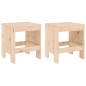 vidaXL Taburetes de jardín 2 uds madera maciza de pino 40x36x45 cm vidaXL Taburetes de jardín 2 uds madera maciza de pino 40x36x45 cm
