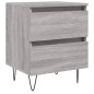 vidaXL Mesita de noche madera de ingeniería gris Sonoma 40x35x50 cm vidaXL Mesita de noche madera de ingeniería gris Sonoma 40x35x50 cm