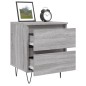 vidaXL Mesita de noche madera de ingeniería gris Sonoma 40x35x50 cm vidaXL Mesita de noche madera de ingeniería gris Sonoma 40x35x50 cm