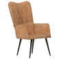 vidaXL Sillón orejero de cuero auténtico marrón canela vidaXL Sillón orejero de cuero auténtico marrón canela