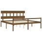 vidaXL Cama personas mayores cabecero madera marrón miel 200x200 cm vidaXL Cama personas mayores cabecero madera marrón miel 200x200 cm