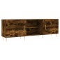 vidaXL Mueble de TV madera de ingeniería roble ahumado 150x30x50 cm