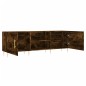 vidaXL Mueble de TV madera de ingeniería roble ahumado 150x30x50 cm