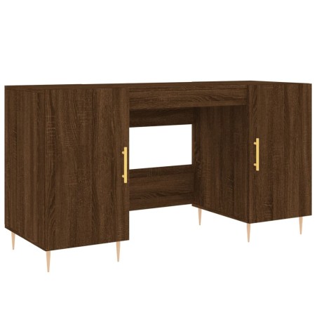 vidaXL Escritorio madera de ingeniería roble marrón 140x50x75 cm